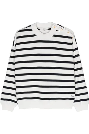 Frame Striped cotton-blend sweatshirt