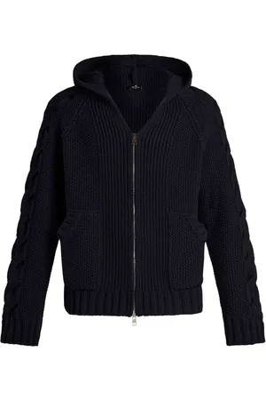 Etro Cable-knit zip-up hoodie