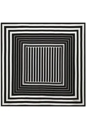 Dolce & Gabbana Striped silk-twill scarf