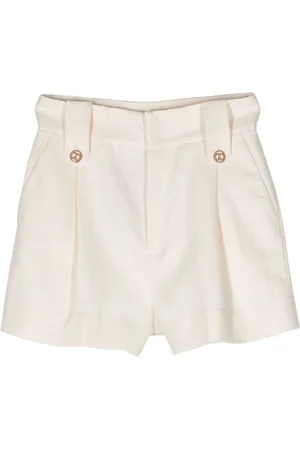 Twin-Set Pleat-detail twill shorts