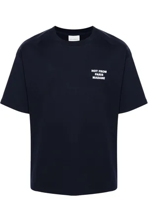 Drôle de Monsieur Slogan-print cotton T-shirt
