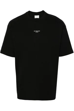 Drôle de Monsieur Slogan-print cotton T-shirt