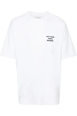 Drôle de Monsieur Slogan-print cotton T-shirt