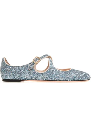Bally Glitter-embellished ballerina shoes