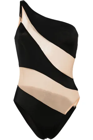 Norma Kamali Snake Mesh Mio one-shoulder swimsuit