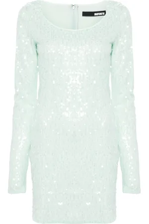 ROTATE Sequinned scoop-neck minidress