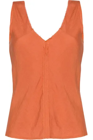 Voz V-neck seam-detailing top