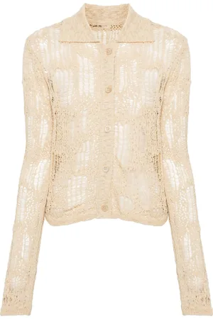 SYSTEM Distressed open-knit cardigan