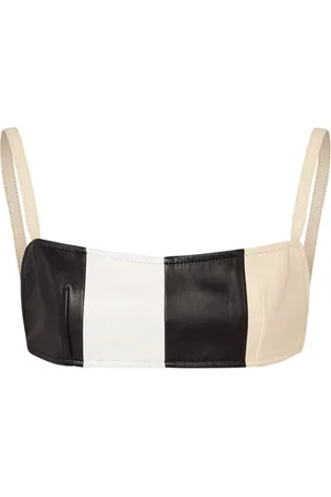 Moschino Panelled leather bra top