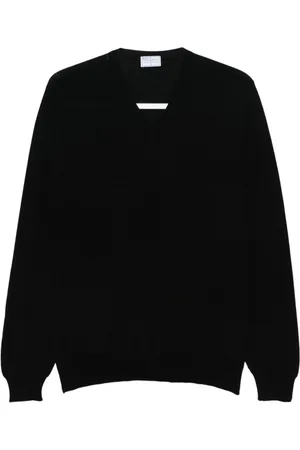 FEDELI V-neck virgin wool jumper