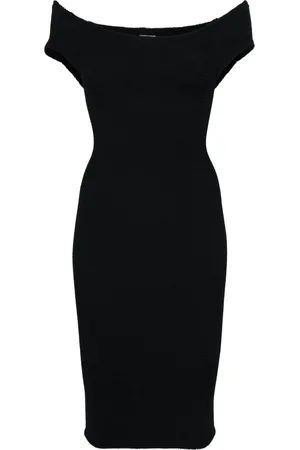 Hunza G Grace crinkled-finish dress