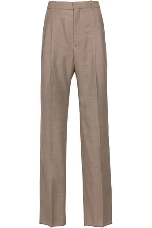 Saint Laurent Pleated wool tailored trousers