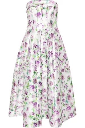 Serafini Floral-print midi dress
