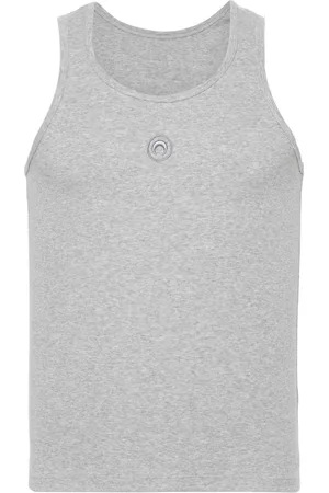 Marine Serre Crescent Moon-embroidered tank top