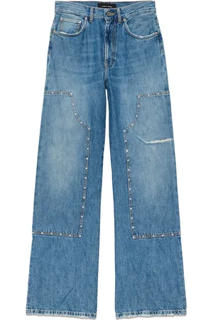 Purple Brand Wide-leg studded jeans