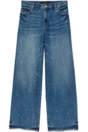 Purple Brand Rhinestone-embellished wide-leg jeans