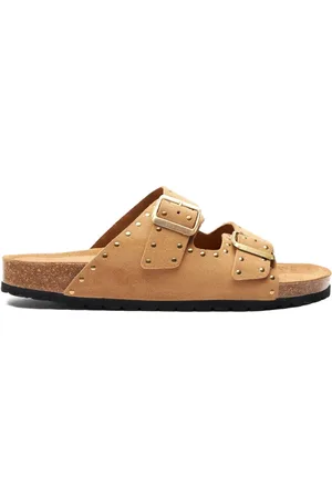 Scarosso Hopi stud-embellished suede sandals