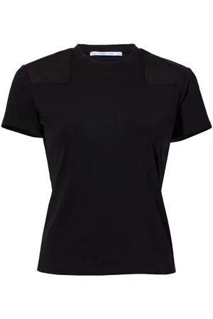 Proenza Schouler Patchwork-detailing cotton-blend t-shirt
