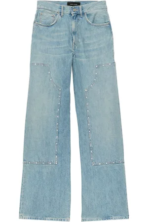 Purple Brand Wide-leg studded jeans