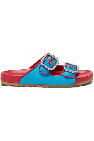 Scarosso Isa double-buckle leather slides