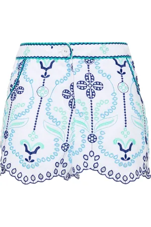 CHARO RUIZ IBIZA Mason floral-embroidered shorts