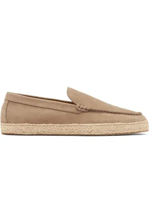 Scarosso Lino almond-toe leather espadrilles