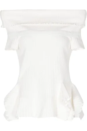 GOEN.J Off-shoulder cotton-blend top