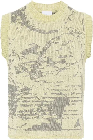 ROA Elk intarsia-knit sleeveless jumper