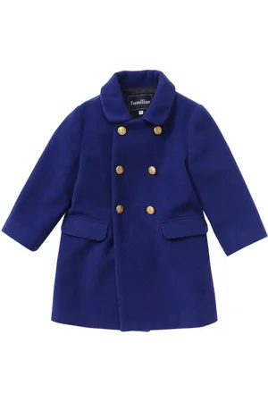 Familiar Double-breasted wool-blend coat