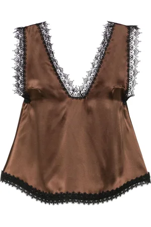 Viktor & Rolf Lace-trim silk camisole