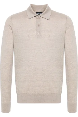 Giorgio Armani Long-sleeve wool polo shirt