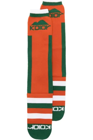 Kolor Striped intarsia-knit socks