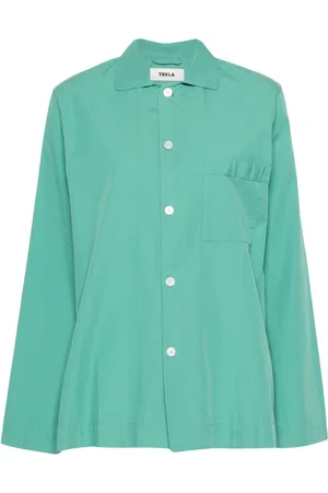 Tekla Spread-collar cotton shirt