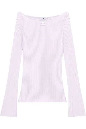 Courrèges Boat-neck ribbed jumper