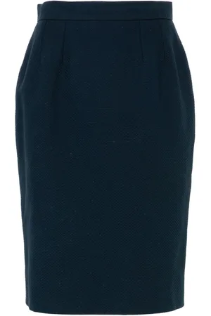 Givenchy 1990s textured-finish midi skirt