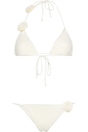 LA REVECHE Ashar floral-appliqué bikini set
