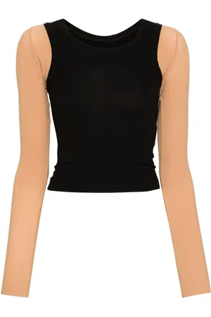 Maison Margiela Numbers-motif layered top