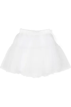 MONNALISA Logo-waistband tutu skirt