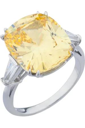 FANTASIA BY DESERIO 14kt white gold cushion ring
