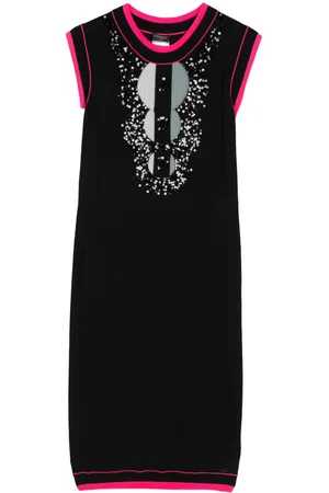 CHANEL 2008 sequin-embellished cashmere dress