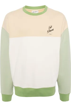 Café Kitsuné Colour-block cotton sweatshirt