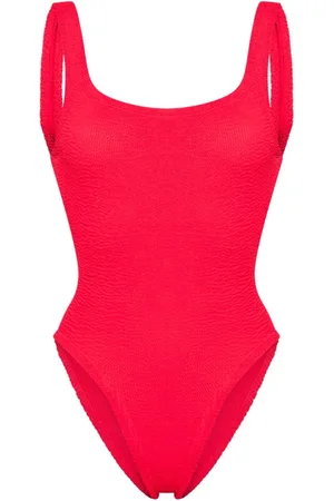 Hunza G Low-back textured swimsuit