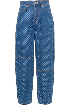 Ganni Stary mid-rise tapered jeans