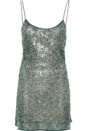 Oseree Sequined mesh minidress
