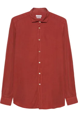 Boglioli Long-sleeve tonal stitching shirt