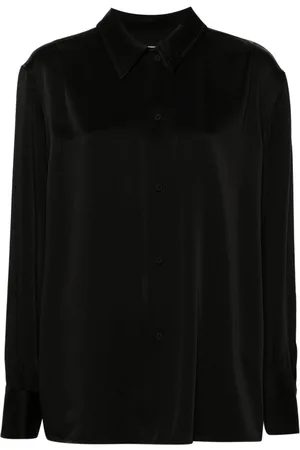 Jil Sander Pointed-collar satin shirt