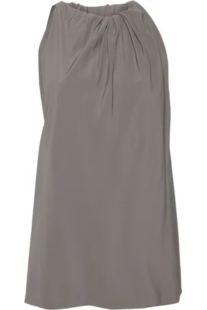Rick Owens Gathered crepe tank top
