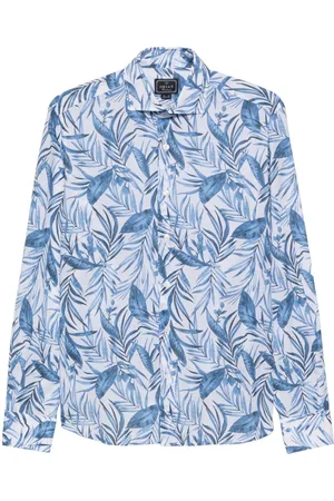 Orian Leaf-print cotton shirt