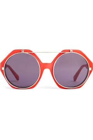 Mini Rodini Geometric-frame flip-up sunglasses