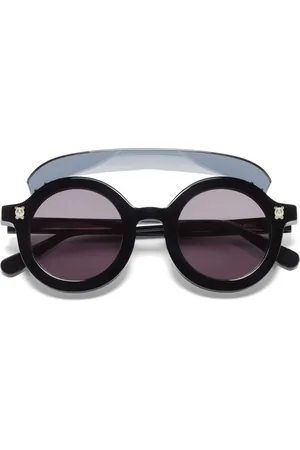 Mini Rodini Round-frame visor sunglasses